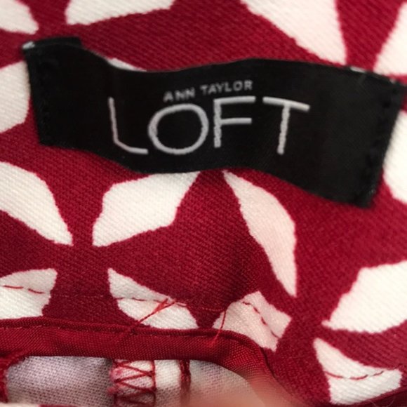 LOFT Pinwheel Julie Skinny Pant - Size 0 - Picture 7 of 10